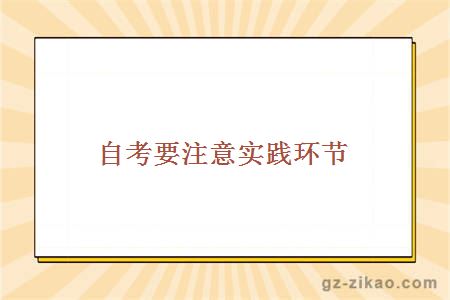自考要注意实践环节