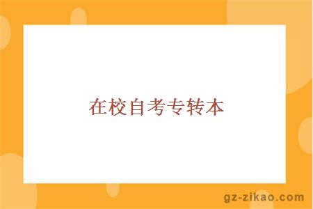 在校自考专转本