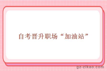 自考晋升职场“加油站”