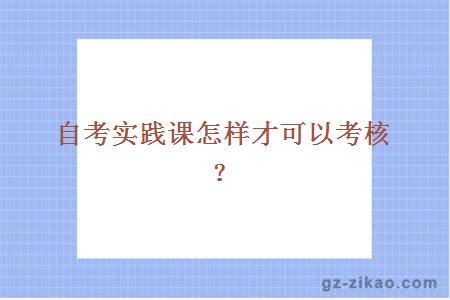 自考实践课怎样才可以考核？