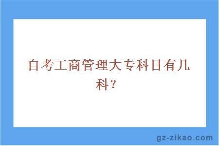 自考工商管理大专科目有几科？