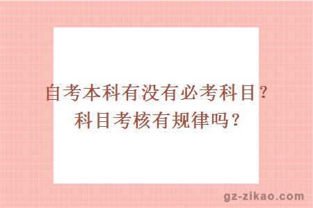 自考本科有没有必考科目？科目考核有规律吗？