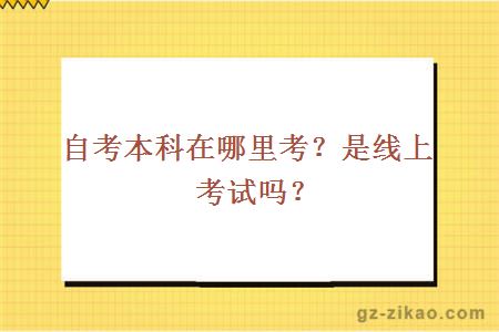 自考本科在哪里考？是线上考试吗？