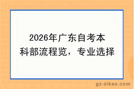 2026年广东自考本科部流程览，专业选择到毕业拿证详细流程