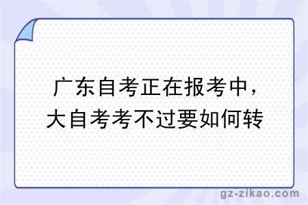 广东自考正在报考中，大自考考不过要如何转小自考？