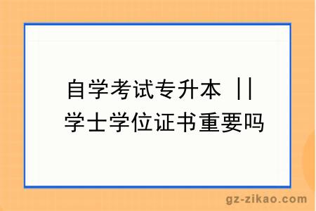 自学考试专升本 || 学士学位证书重要吗?如何申请?